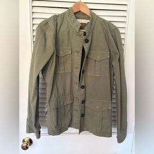 Tory Burch Military-Style Utility Jacket - Olive Green